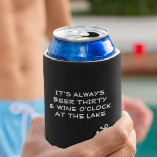 Porta-lata Cerveja Engraçada e Vinho no Lago