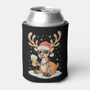 Porta-lata Cerveja Rena de Natal Luzes de Natal Papai Noel Fé