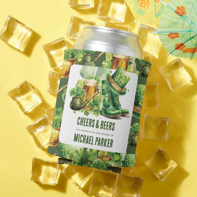 Porta-lata Cervejas de Dia de São Patrício de Aniversário Per (Verão in situ)