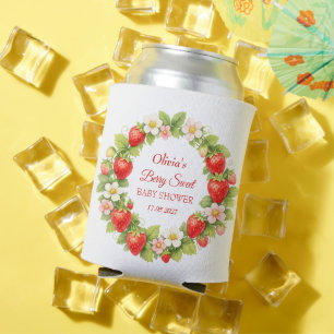 Porta-lata Chá de Bebê Berry Sweet Morango Menina Menino