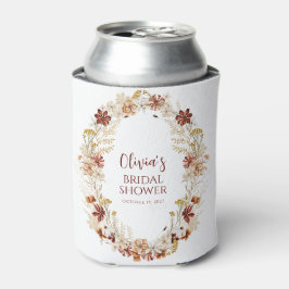 Porta-lata Chá de Bebê Boho Terroso Outono Floral Quente Pers