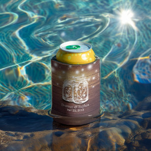 Porta-lata Chá de casamento de Luzes de Cordas de Mason Jar d