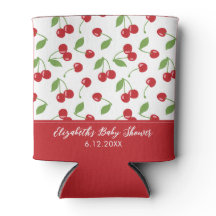 Chá de fraldas de Padrão de Cereja Vermelha