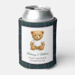 Porta-lata Chá de fraldas verde do Preppy Bear