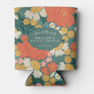 Porta-lata Chá de Noiva com Buquê de Flores