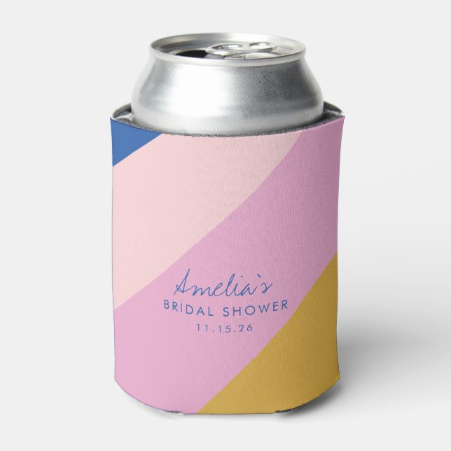 Porta-lata Chá de panela Personalizado Amarelo Azul com Faixa (Can Front)