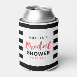 Porta-lata Chá de panela Vermelho de Stripes Brancas e Pretas