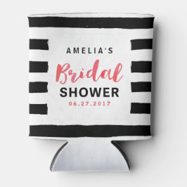 Porta-lata Chá de panela Vermelho de Stripes Brancas e Pretas