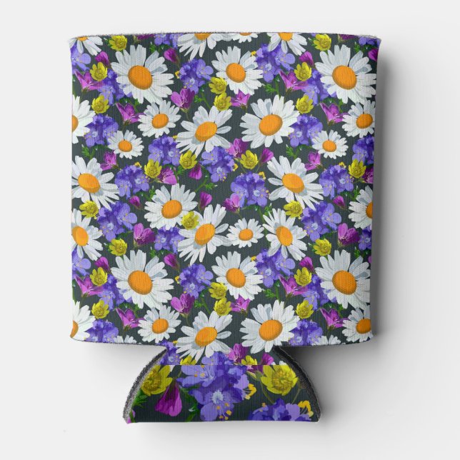 Porta-lata Chamomila, flores silvestres: padrão uniforme. (Frente)
