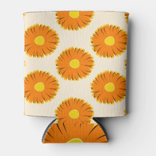 Porta-lata Chamomiles: Padrão Floral Vintage.