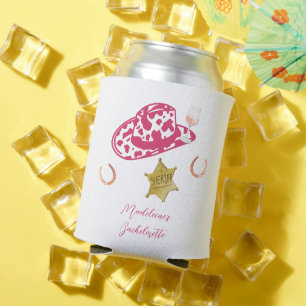 Porta-lata Chapéu de Cowgirl Personalizado Rosa Festa de Solt