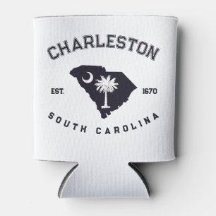Porta-lata Charleston South Carolina Flag Map Souvenirs