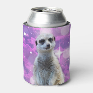 Porta-lata Charme Shimmering: Meerkat no fundo do livro rosa