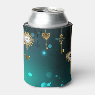 Porta-lata Chaves de Esqueleto Anticas em Fundo Verde