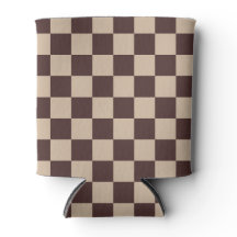 Checkerboard de café castanho