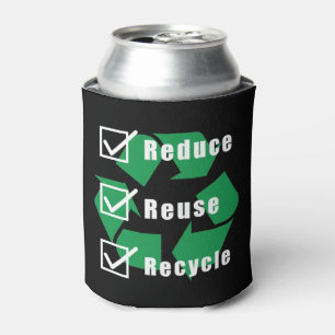 Porta-lata Checklist para o ambientalismo Reduzir Reciclar de