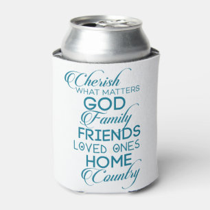 Porta-lata Cherish O Que Importa Teal