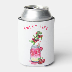 Porta-lata Cherry Drink pode resfriar - Texto personalizado