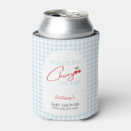 Porta-lata Cherry no Top Gingham CheckChá de fraldas