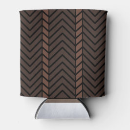 Porta-lata Chevron Pattern Brown