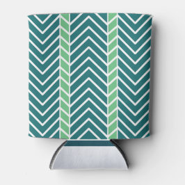 Porta-lata Chevron Pattern Teal