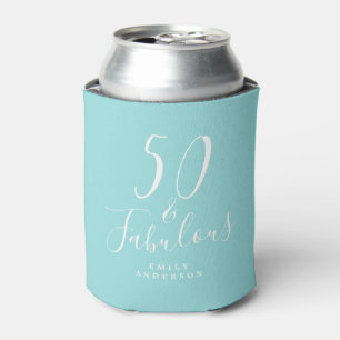 Porta-lata Chic 50 Fabuloso Nome Azul 50º Aniversário