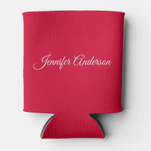 Porta-lata Chic Calliographic Elegante Cherry Red Personaliza