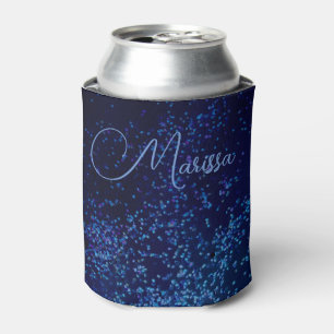 Porta-lata Chic Fun Personalizado Midnite Blue Confetti