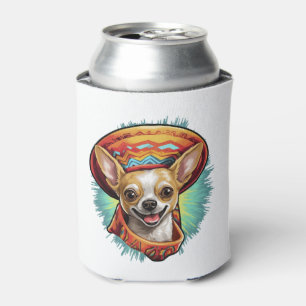 Porta-lata Chihuahua México Cinco de Maio Cachorro Engraçado