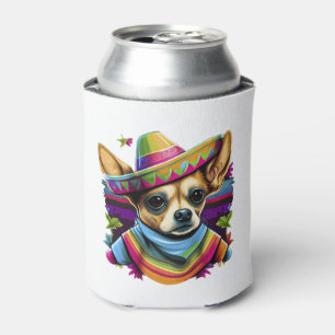 Porta-lata Chihuahua México Cinco de Maio Cachorro Engraçado