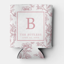 Porta-lata Chinoiserie Floral Cor-de-Rosa, Arrefecimento Inic