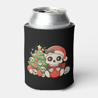 Porta-lata Christmas Gothic Cute Skeleton Skull Xmas Holiday