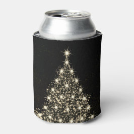 Porta-lata Christmas Party Golden Shiny Tree Winter Black