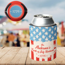 Churrasco de Nome da Família Red White &Blue Star