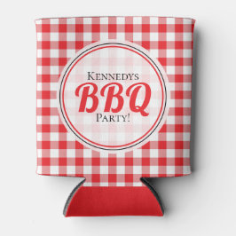 Porta-lata Churrasco de Picnic Rustic Red Gingham Family