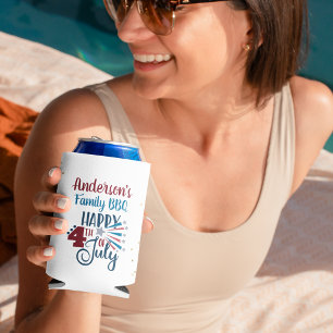 Porta-lata Churrasco de quintal de piquenique da família 4 de