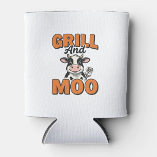 Porta-lata Churrasco De Vaca Engraçada E Design De Camiseta V