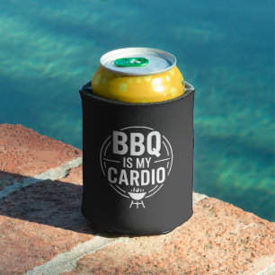 Porta-lata Churrasco é meu Cardio Frase engraçada de Churrasc