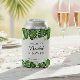 Porta-lata Chuva de Bençãos de Folhas Tropicais Monstera