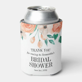 Porta-lata Chuva de Noiva Floral Pêssego Personalizada Elegan