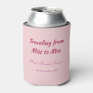 Porta-lata Chuveiro de noiva de viagem adicionar nome data de