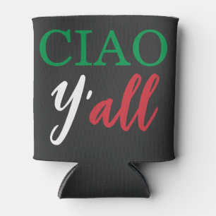 Porta-lata "Ciao Y'all" HillBilly American Humor Italiano