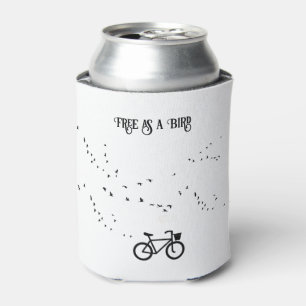 Porta-lata Ciclismo da vida, livre como um pássaro personaliz