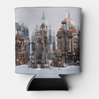 Cidade de Fantasia Futurista Arte de Horizonte de 