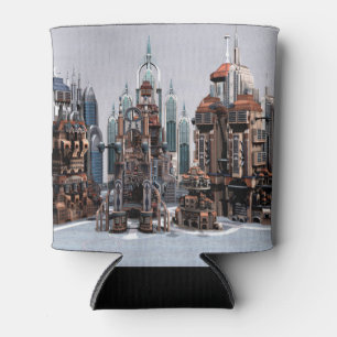Porta-lata Cidade de Fantasia Futurista Arte de Horizonte de