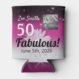 Porta-lata Cinquenta e fabulosa, cor-de-rosa, branco preto, c