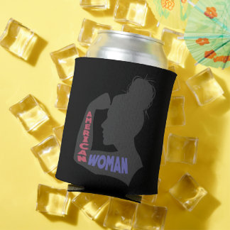 Porta-lata Cinza escura da mulher americana