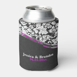 Porta-lata Cinzas Elegantes E Damascos Brancos Com Destaques 