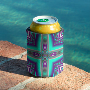 Porta-lata Círculos Concentrados Puxados Para O Ponto Abstrat