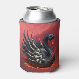 Porta-lata Cisne Negro de Ossos – Elegância Gótica